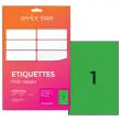 50 Planches étiquettes L210xH297mm, 50 étiq/ boîte, vert photo du produit
