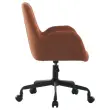 2 Fauteuils Tissu terracotta pi&eacute;tement &agrave;roulettes mont&eacute;s photo du produit