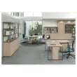 Bureau BELGRADE 140 x 80 ch&ecirc;ne pieds blanc mont&eacute; photo du produit