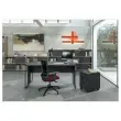 Bureau BELGRADE 140 x 80 ch&ecirc;ne pieds blanc mont&eacute; photo du produit