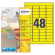 Planches de 960 étiquettes enlevables jaune Avery 45.7 x 21.2mm photo du produit