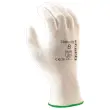 12 Paires de gants polyester - blanc - Taille 8 - RG photo du produit