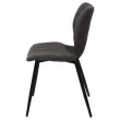 2 Chaises LINE pieds noirs assise anthracite photo du produit