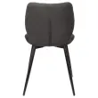 2 Chaises LINE pieds noirs assise anthracite montées photo du produit