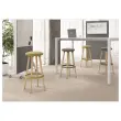 Tabouret haut tissu gris photo du produit