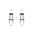 Tabouret haut tissu gris photo du produit