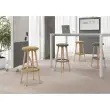 Tabouret haut tissu bleu photo du produit