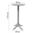 Table interieur / exterieur polypro blanc photo du produit
