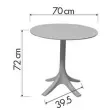 Table interieur / exterieur polypro blanc photo du produit