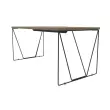 Bureau Beaunes L 180cm chene veine /  noir photo du produit
