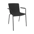 2 CHAISES 4 PIEDS ACOT POLYPROPYLENE NOIRE photo du produit