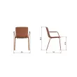 2 chaises 4 pieds acot polypropylene terracotta photo du produit