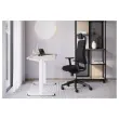Bureau électrique Eco – 160 x 80 cm – Plateau acacia et pieds blancs – Livré monté photo du produit