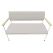 Sofa 2 places beige/gris photo du produit