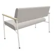 Sofa 2 places beige/gris photo du produit