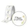 Rouleau de 500 &eacute;tiquettes &Oslash;35mm Plaisir d'offrir rond photo du produit