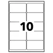 25 Planches d'&eacute;tiquettes laser transp 50,8 x 96 mm brillantes 250&eacute;tq photo du produit