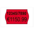10 Rouleaux de 1200 &eacute;tiquettes perm 26x16mm rouges pour pince 2 lignes photo du produit