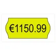 10 Rouleaux de 1500 étiquettes perm 26x12mm jaunes pour pince 1 ligne photo du produit