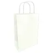 50 Sacs papier à poignées torsadées : 18 x 8 x 22 -  Blanc photo du produit