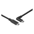 Câble USB 3.2 Type C coudé 10Gbit/s 0.5m photo du produit