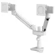 Bras porte-écran double Top Mount Compact Tallo - blanc photo du produit