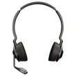 Casque Jabra sans fil Engage 75 SE version st&eacute;r&eacute;o et sa base photo du produit
