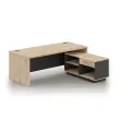Bureau Milan - L180 - Cr&eacute;dence - M&eacute;lamin&eacute; et ch&ecirc;ne photo du produit