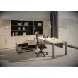 Bureau Milan - L180 - Crédence - Métal et chêne photo du produit