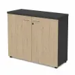 Armoire basse MILAN - 90 x 46 x 85 cm - Chêne photo du produit