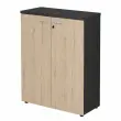 Armoire moyenne MILAN - 90 x 46 x 123 cm - Chêne photo du produit