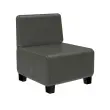 Fauteuil HIZIA - Simili cuir gris - Alba photo du produit