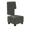 Fauteuil HIZIA - Simili cuir gris - Alba photo du produit