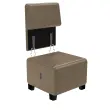 Fauteuil HIZIA - Simili cuir - Taupe - Alba photo du produit