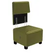 Fauteuil HIZIA - Simili cuir - Kaki - Alba photo du produit