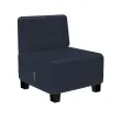 Fauteuil HIZIA - Simili cuir - Bleu foncé - Alba photo du produit