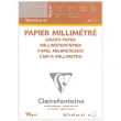 Bloc papier vélin millimétré collé en tête A3 29,7x42 50F 90g photo du produit