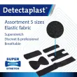 Boite de 50 pansements en tissu &eacute;lastique - 5 tailles - Noir - Detectaplast photo du produit
