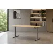 Bureau assis-debout motoris&eacute; Apollo - L160 - H&ecirc;tre/alu photo du produit