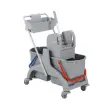 Chariot plastique 2 seaux 18 L + 1 presse LAP - Gris photo du produit