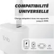 Chargeur USB-C - 30W - Blanc - T'nB photo du produit