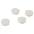 4 Aimants ronds - &Oslash; 32 mm - Blanc photo du produit