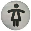 Plaque de porte ronde avec pictogramme - DURABLE - Toilettes femmes photo du produit