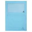 100 Pochettes de présentation papier A4 - Fenêtre cristal - Bleu pastel - Exacompta photo du produit