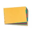 Jeu d'intercalaires multicolores carte rigide - A3 à l'italienne - 5 onglets neutres - EXACOMPTA photo du produit