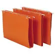 25 Dossiers suspendus pour tiroirs kraft recyclé - Fond 15 mm - Orange photo du produit
