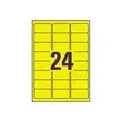 20 Planches de 24 étiquettes jaunes - 63,5x33,9mm - Avery photo du produit