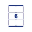 100 Planches de 6 &eacute;tiquettes adresses opaques pour imprimantes laser Avery 99,1x93,1mm photo du produit