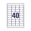 100 Planches de 40 mini-étiquettes blanches - 45,7 x 25,4 mm - AVERY photo du produit