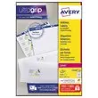 100 Planches de 21 étiquettes adresses blanches pour imprimantes laser - 63,5 x 38,1 mm - AVERY photo du produit